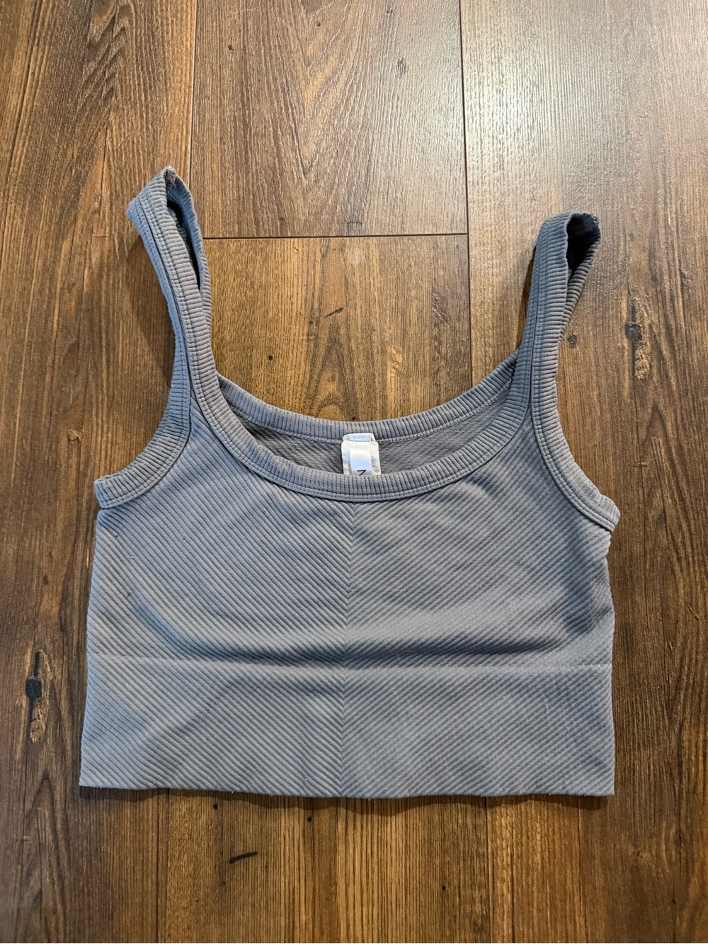Nikibiki Women’s Viral  Everyday Tanktop Cropped Stretchy Gray Size Medium